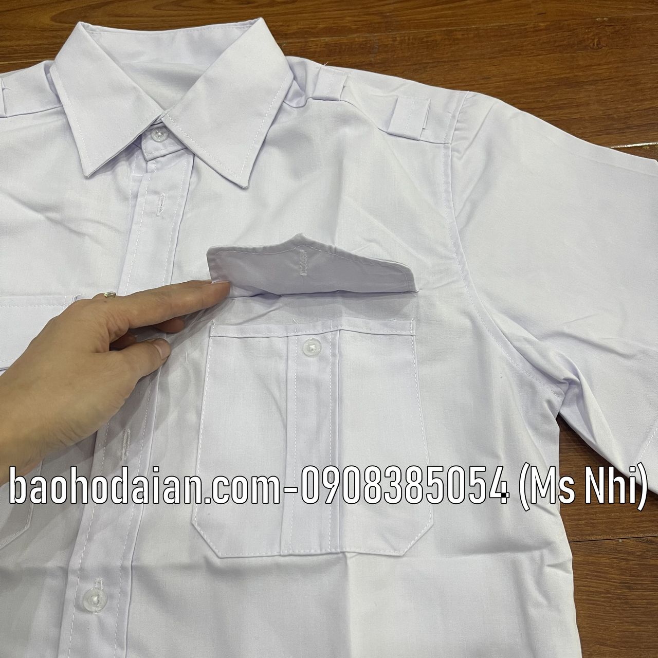 Áo bảo vệ lẻ màu trắng vải si dày dặn