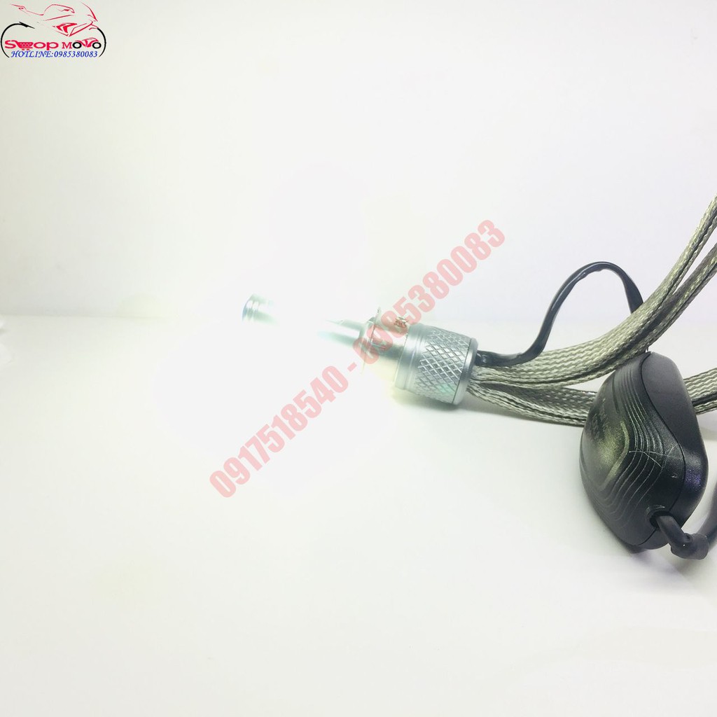 ĐÈN PHA LED M02J CHÂN H4 RÂU TẢN NHIỆT SIỂU SÁNG