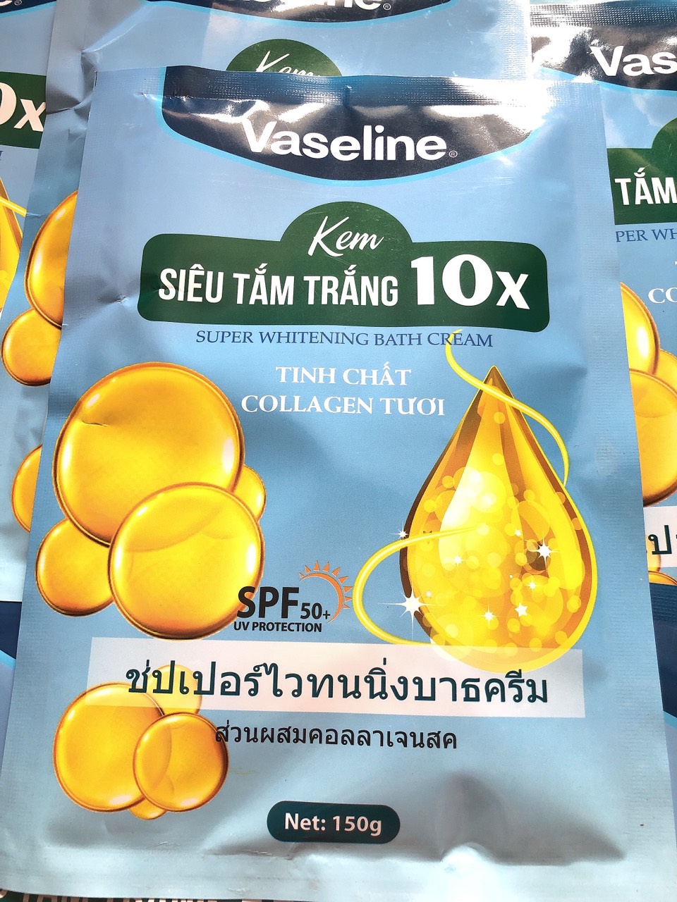 Kem Tắm Trắng Vaseline 10X Thái Lan 150gr