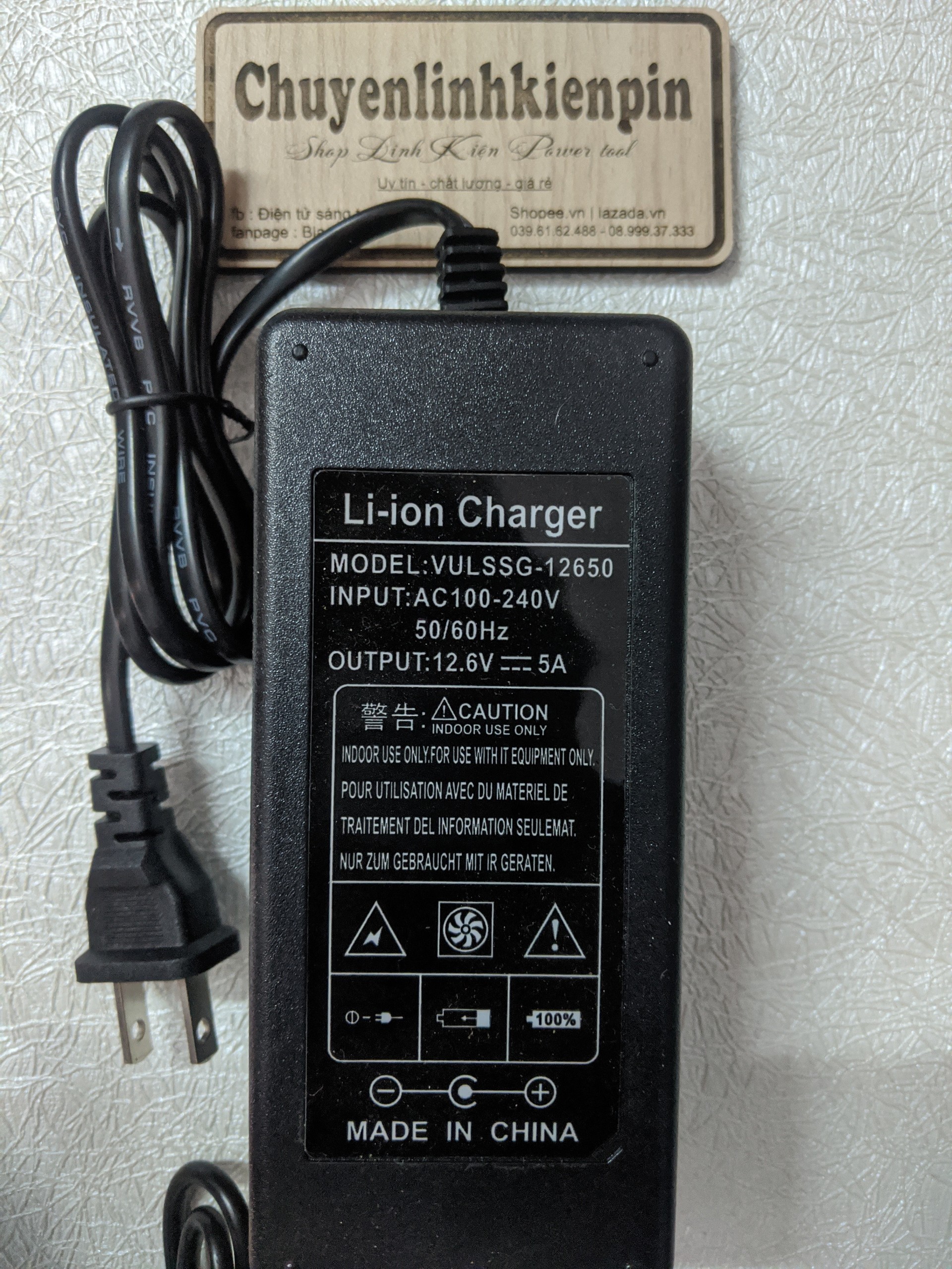 Sạc lion 3s 12.6v 5a có quạt