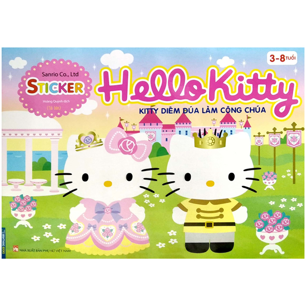 Fahasa - sticker - hello kitty - kitty diêm dúa làm công chúa