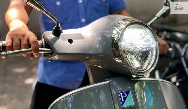 Đèn Pha Tròn Cho Vespa LX Kèm Bóng