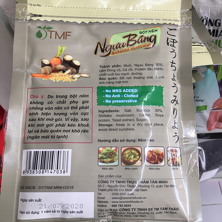 Bột nêm Ngưu Báng Tâm Minh