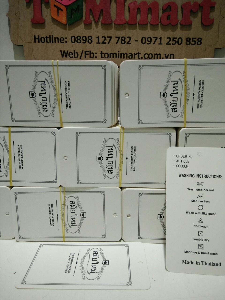 [HCM]Tag mac quần áo Thái Lan - 200 tag
