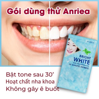 1 gói miếng dán trắng răng Anriea Bạc Hà cải thiện hiệu quả sau 30 thumbnail