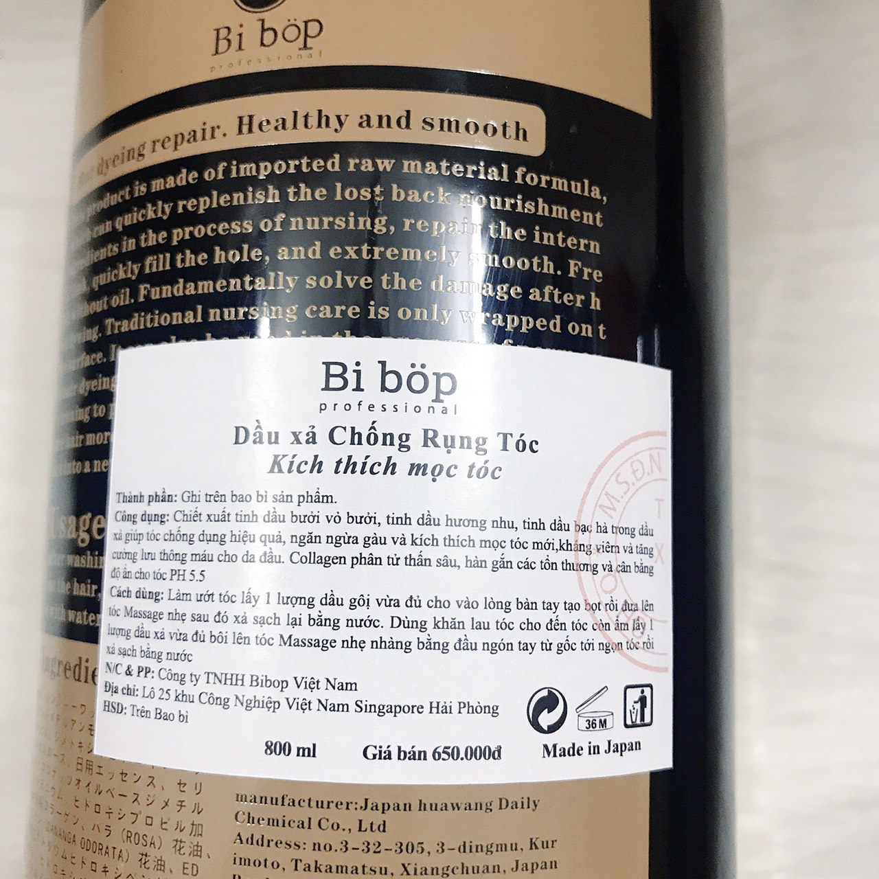Cặp Gội Xả Bibop Collagen VIP 800mlx2