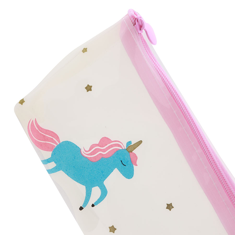 [HCM]Bóp Viết Trong Suốt Unicorn Kỳ Lân - Tím