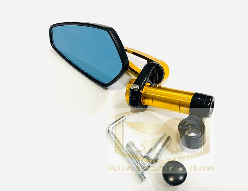 Kính chiếu hậu lá nhỏ gắn chân Gương các loại xe máy,Sirius,Winner,Exciter,Wave....màu Vàng