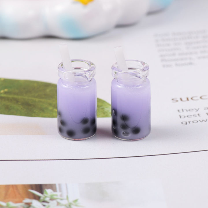 Combo 2 Charm Slime Squishy Trà sữa trân châu đen