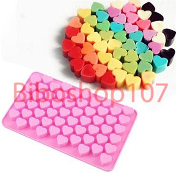 Khuôn silicon làm thạch, rau câu, socola 55 trái tim nhỏ