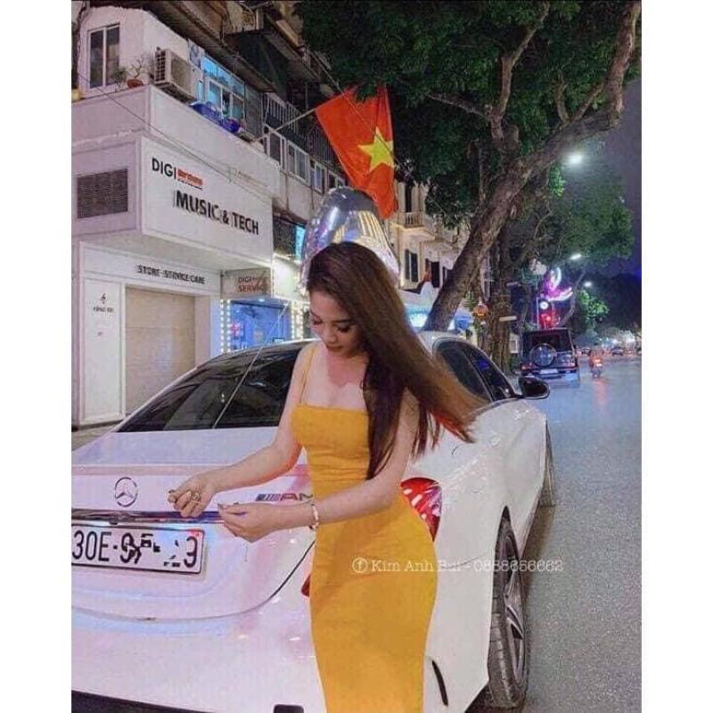 Nơi bán Váy thun gân body