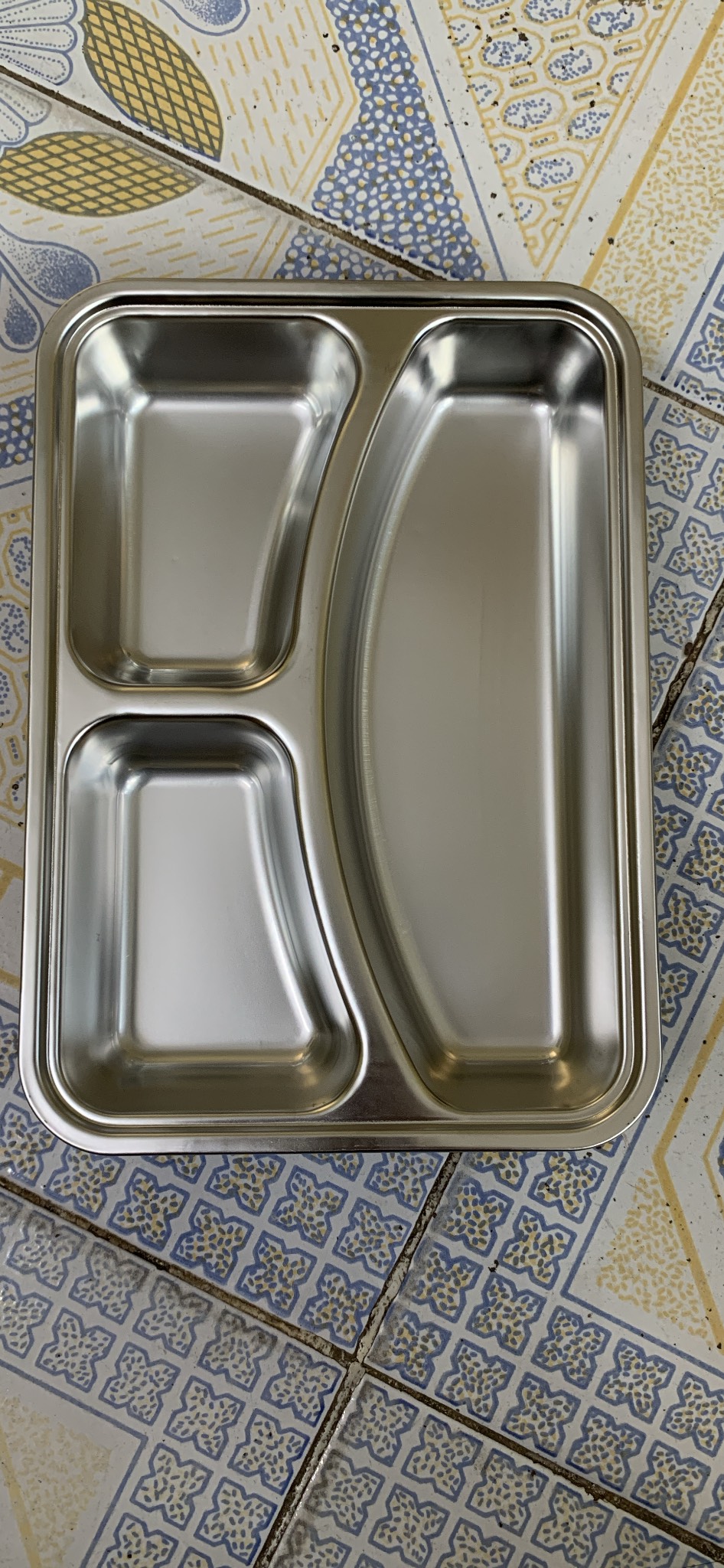 Khay cơm 3 ngăn sâu lòng inox cao cấp