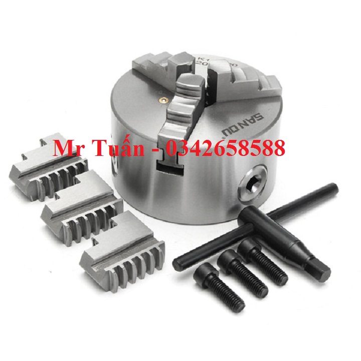 Mâm cặp 3 chấu 100mm model K11-100 Sanou