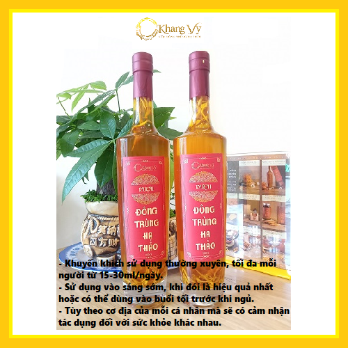 Đông trùng hạ thảo ngâm rượu C-Khang Vy (Chai 500ml)
