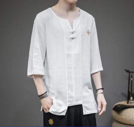 Áo Linen Nam Xẻ Tà