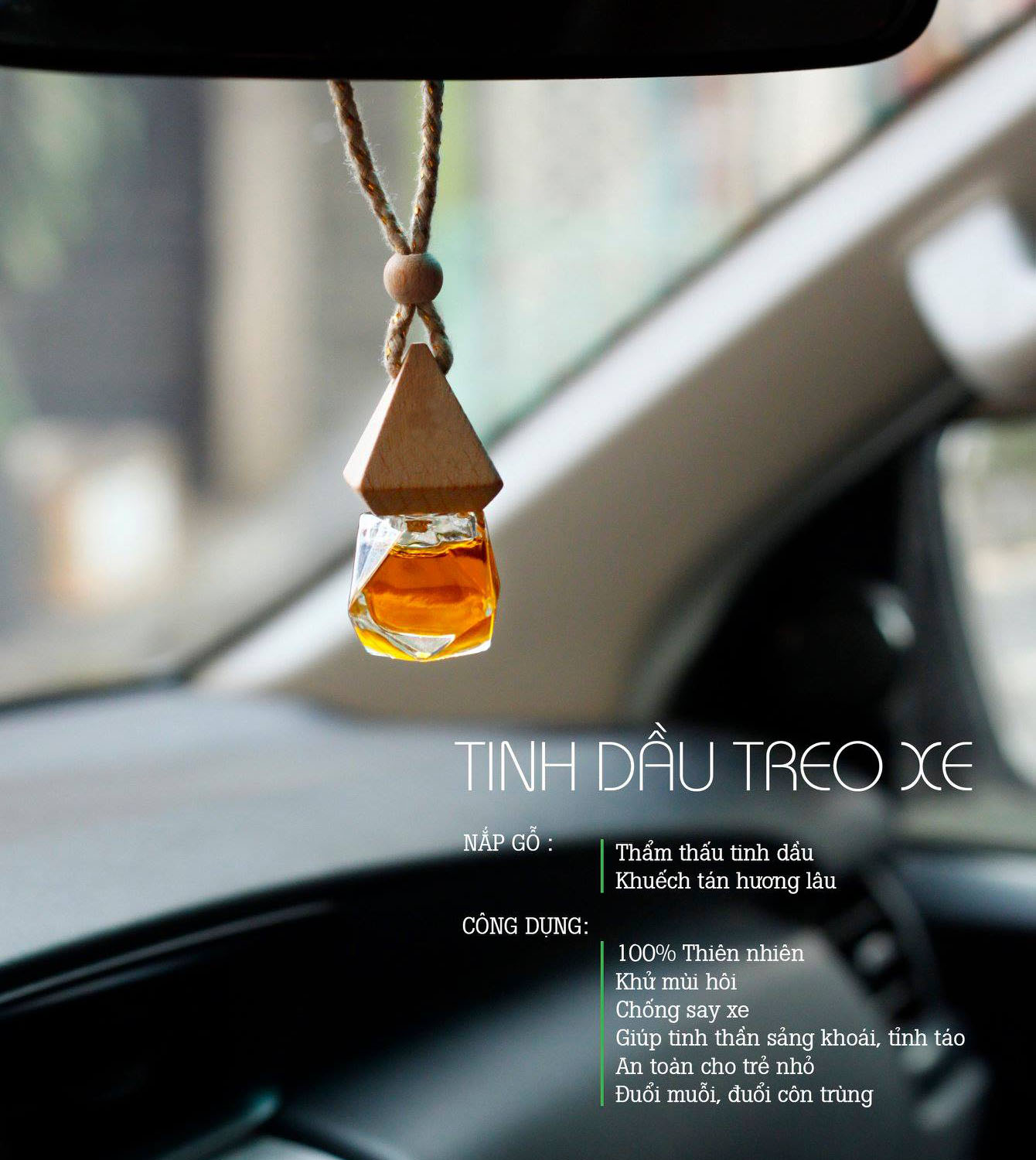 Tinh dầu treo xe hương sả