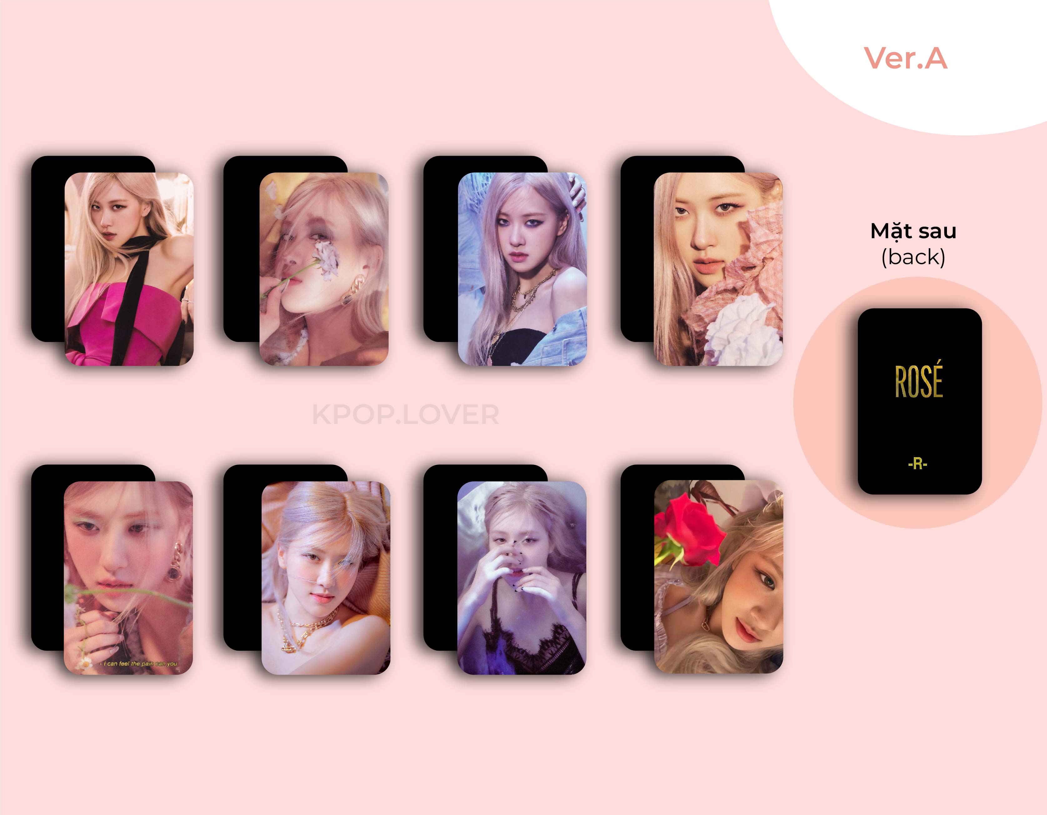 SET 8 CARD BO GÓC Rosé -R- Special