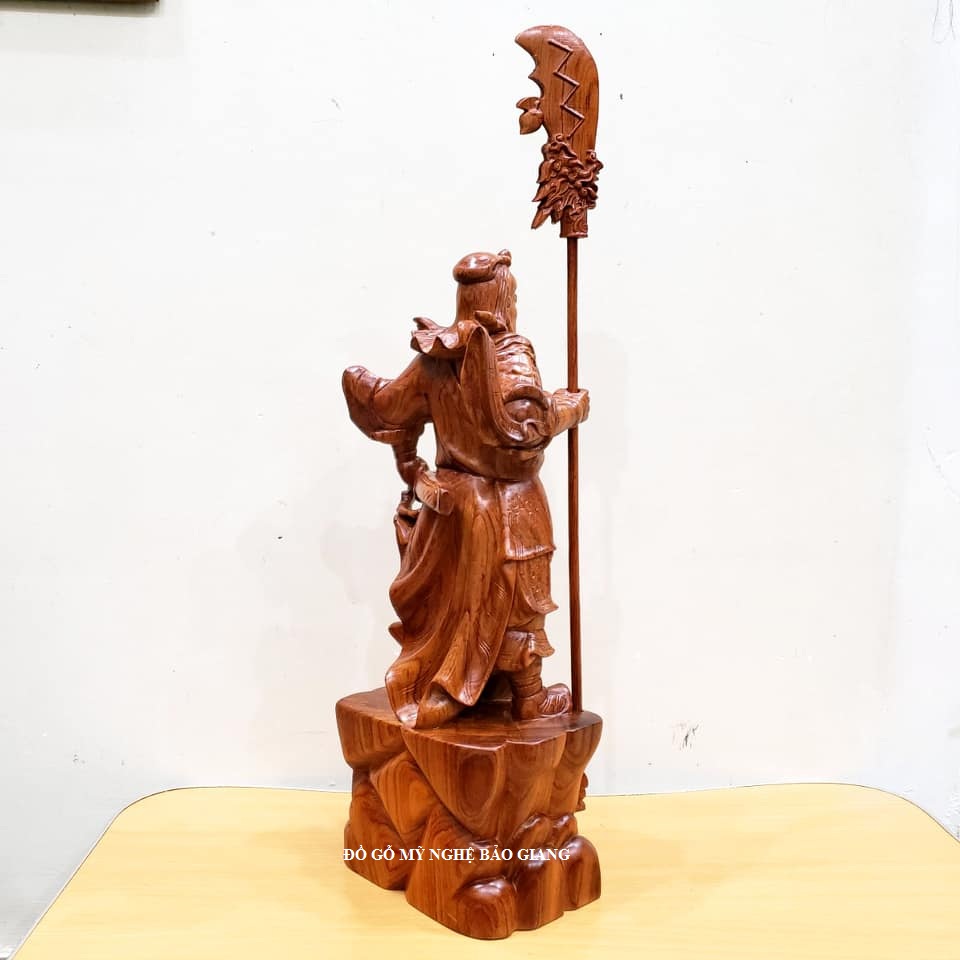 Tượng quan công gỗ hương cao 40 cm