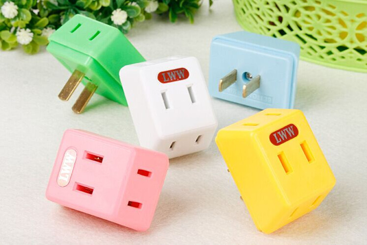 Phích cắm điện 1 ra 3 - Ba ổ cắm chuyển từ một chui cắm - Phích chuyển chân cắm điện, phích điện, ổ cắm chuyển đổi