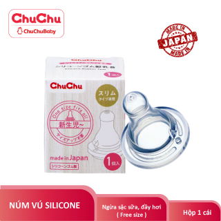 [HCM] Núm ty silicon chống đầy hơi sặc sữa Chuchu Baby hộp 1 cái chính hãng thumbnail