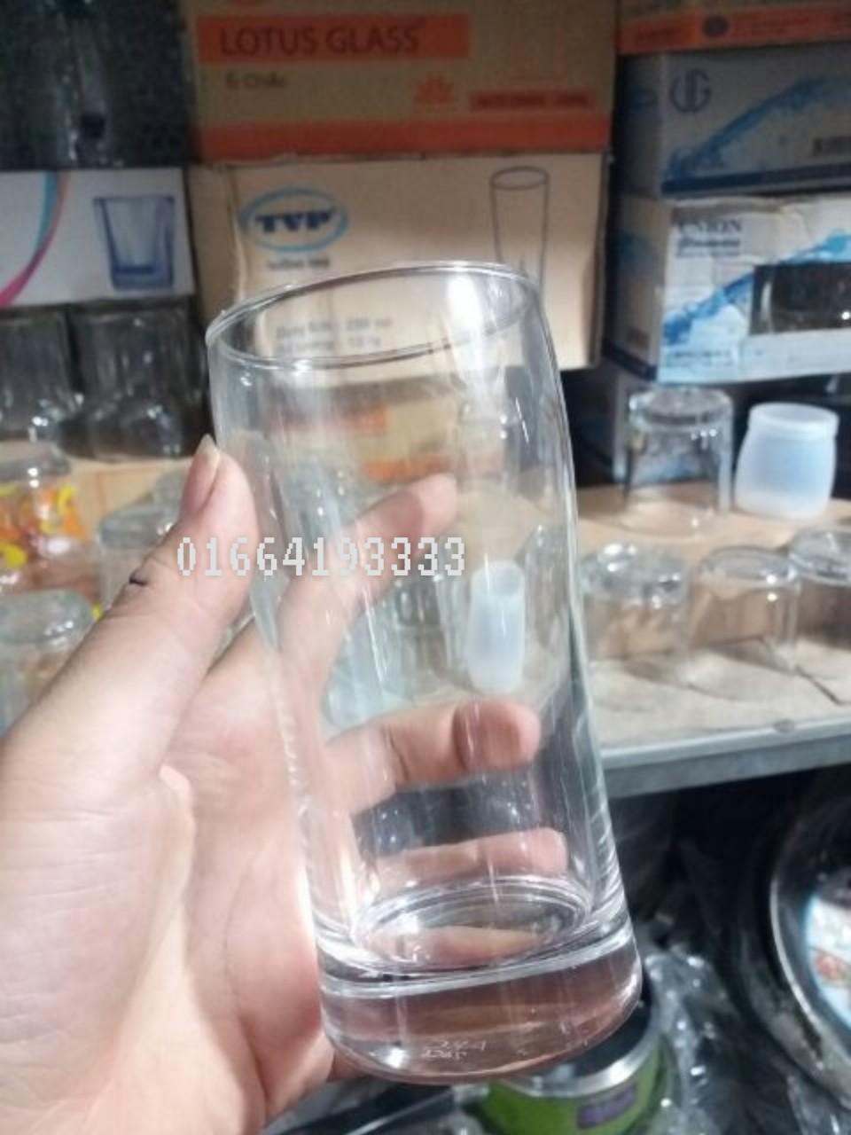 Cốc thủy tinh cafe đá Bạc xỉu cong 240ml bộ 6 cái Ly thủy tinh cao cấp Glazz Home