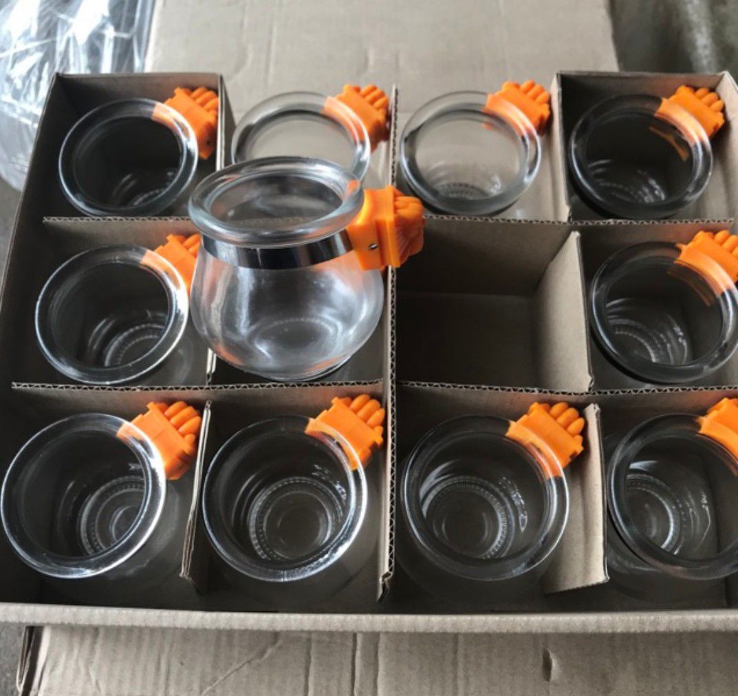Bộ 12 cóng thủy tinh đựng thức ăn cho chim