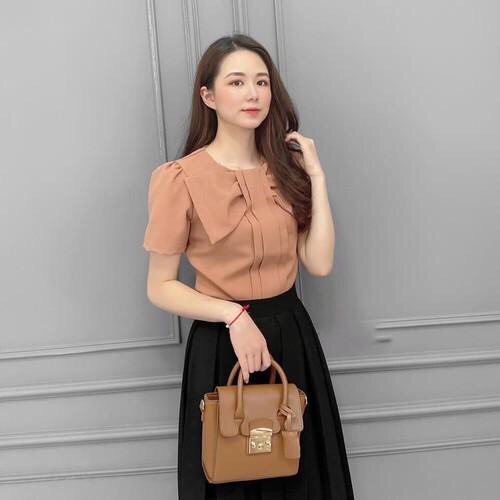 [HCM]Áo thu nữ - Áo nữ phối nơ kiểu dáng Hàn Quốc có đủ size [áo kiểu]