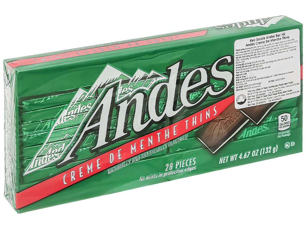 Kẹo Socola Andes Mỹ nổi tiếng 132g