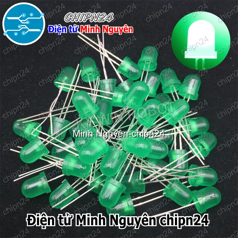 [10 con] (TK3) Led 8mm Vỏ Đục Màu ra Màu (Đỏ/Vàng/Xanh Lá/Dương/Trắng) - [Chọn Loại] - HHH.00194