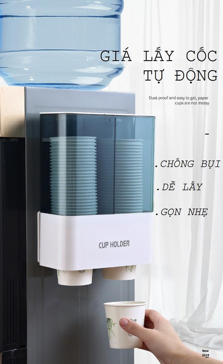 Khay 2 ngăn đựng ly giấy dùng 1 lần