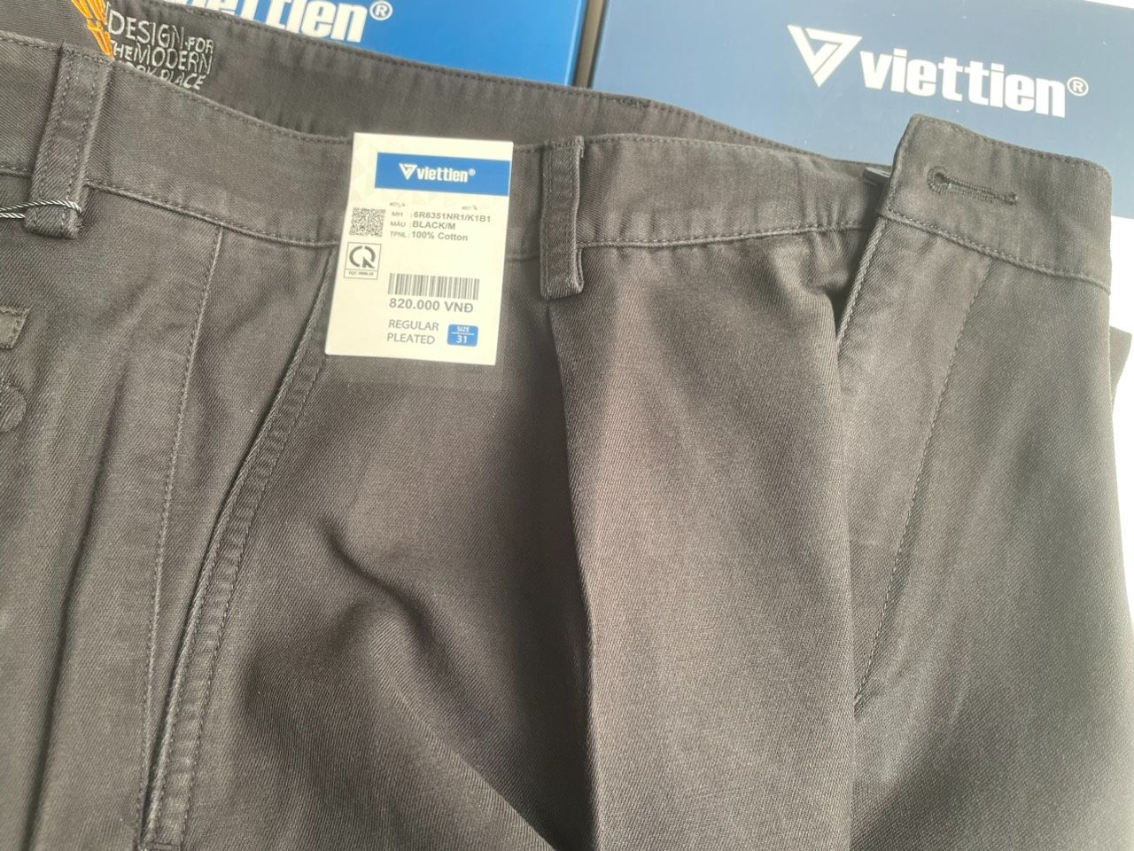 Quần kaki nam có pli Việt Tiến [6R6351]