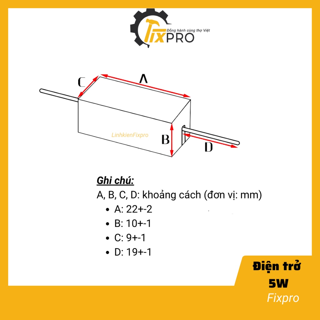 Combo 5 chiếc Điện trở 5W 47K chất lượng tốt