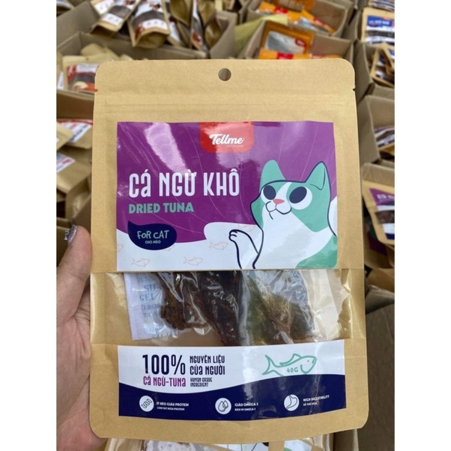 Cá ngừ khô cho chó mèo tellme 🐶🐱