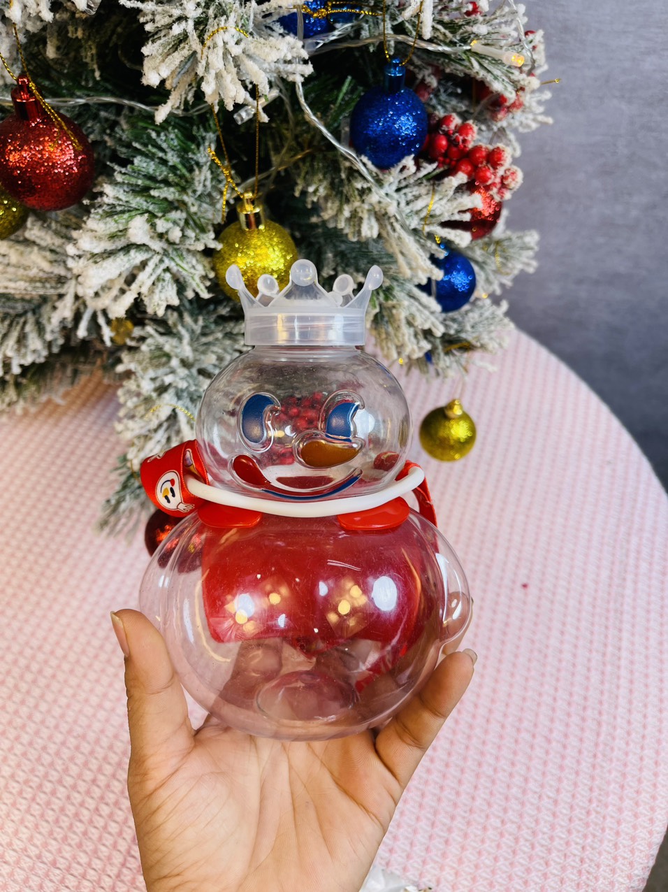 [700ml] BÌNH NƯỚC NGƯỜI TUYẾT MIXUE SIÊU CUTE [DÂY ĐEO]