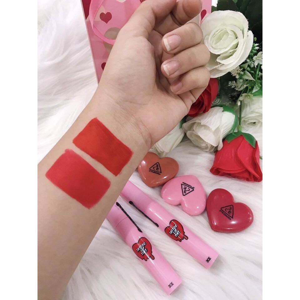( DEAL SỐC) SET SON 3CE TATOO LIP TINT