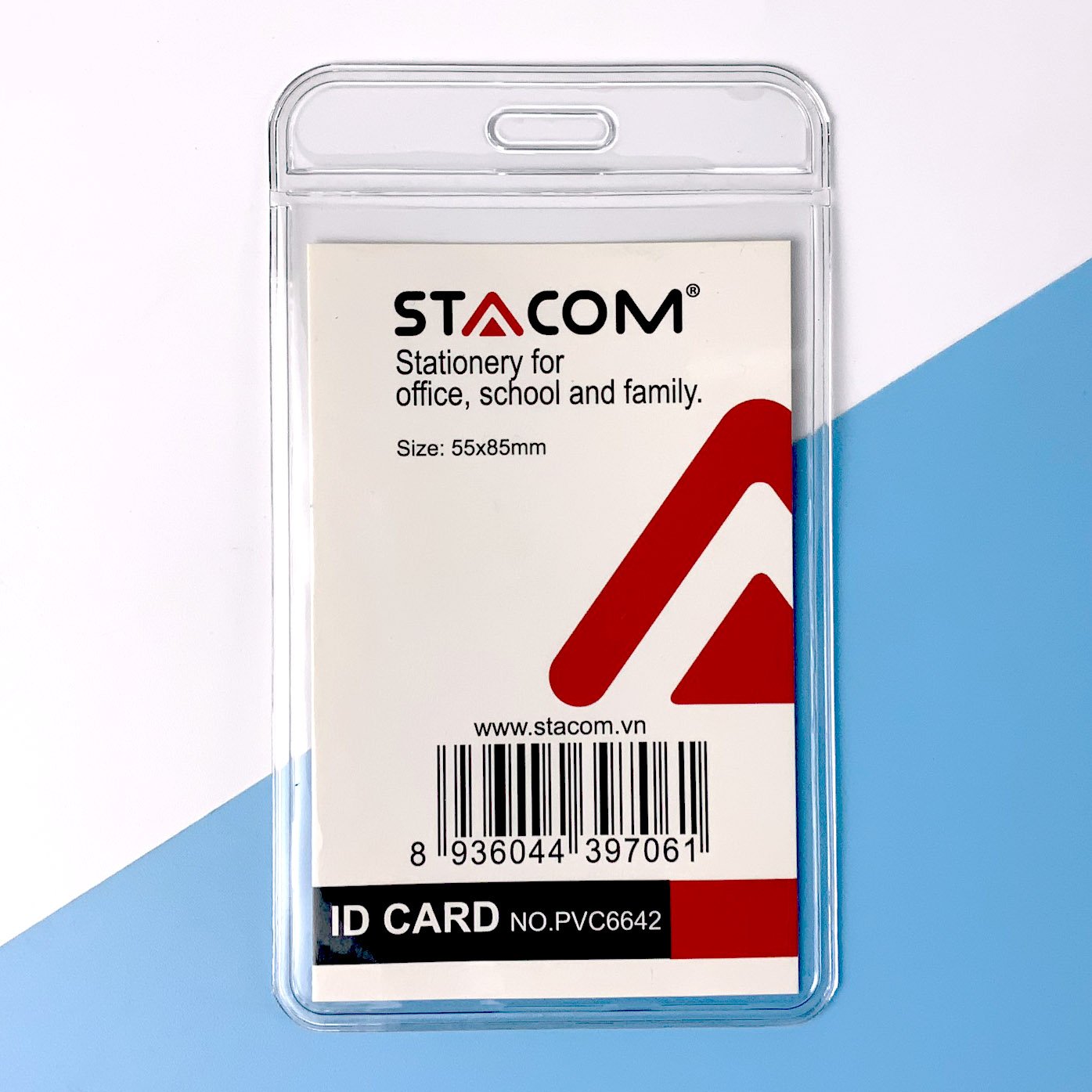 Thẻ đeo bảng tên stacom dáng đứng - pvc6642