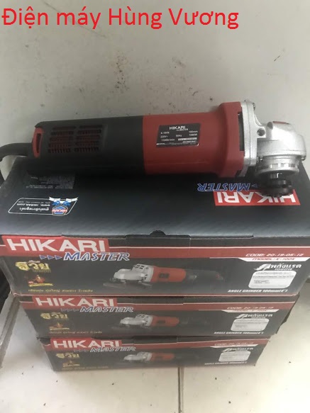 Máy mài cầm tay Hikari K-100K, 1080W , madein  Thái lan, lắp đá mài 100mm, rô to dài, hàng cao câp, nặng  2.5 kg