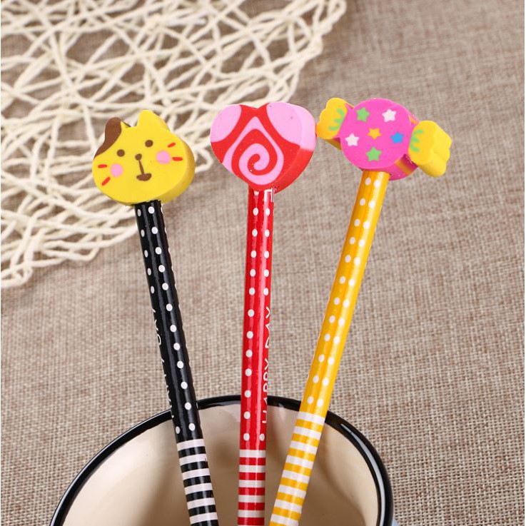 Bút chì kèm gôm cute H37