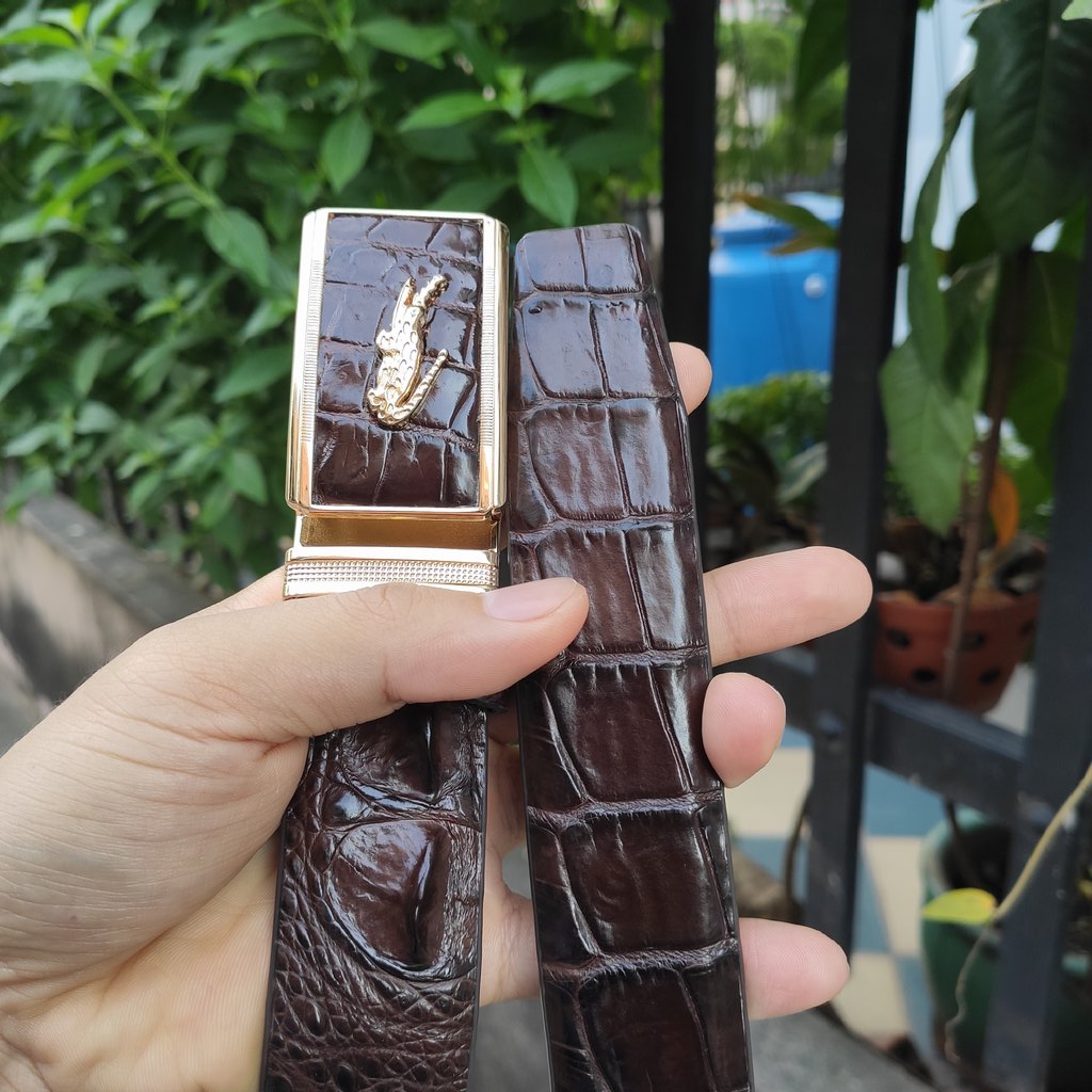 Thắt Lưng Da Cá Sấu Liền Nguyên Tấm [DÂY CÓ GÙ GAI CÁ SẤU RẤT ĐẸP]