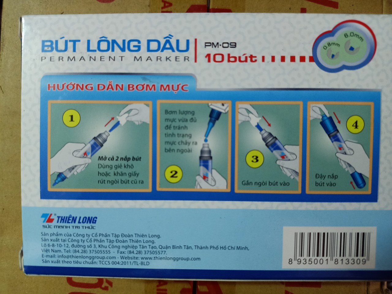 BÚT LÔNG DẦU THIÊN LONG PM-09 (LOẠI ĐẦU BÚT LỚN)