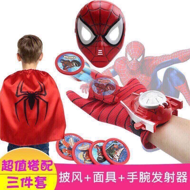 (SET 3) Bộ áo choàng siêu nhân nhện kèm mặt nạ