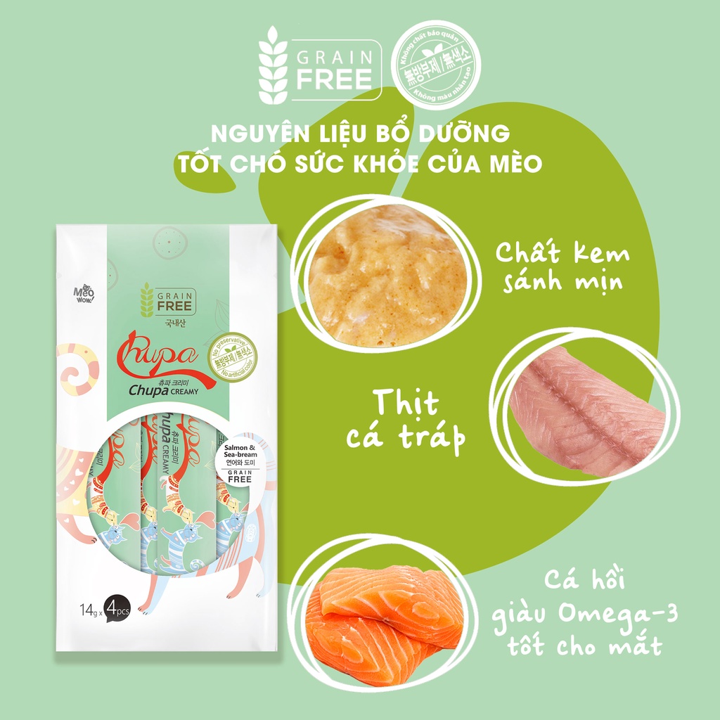 Súp thưởng cho mèo Chupa Creamy gói 56g