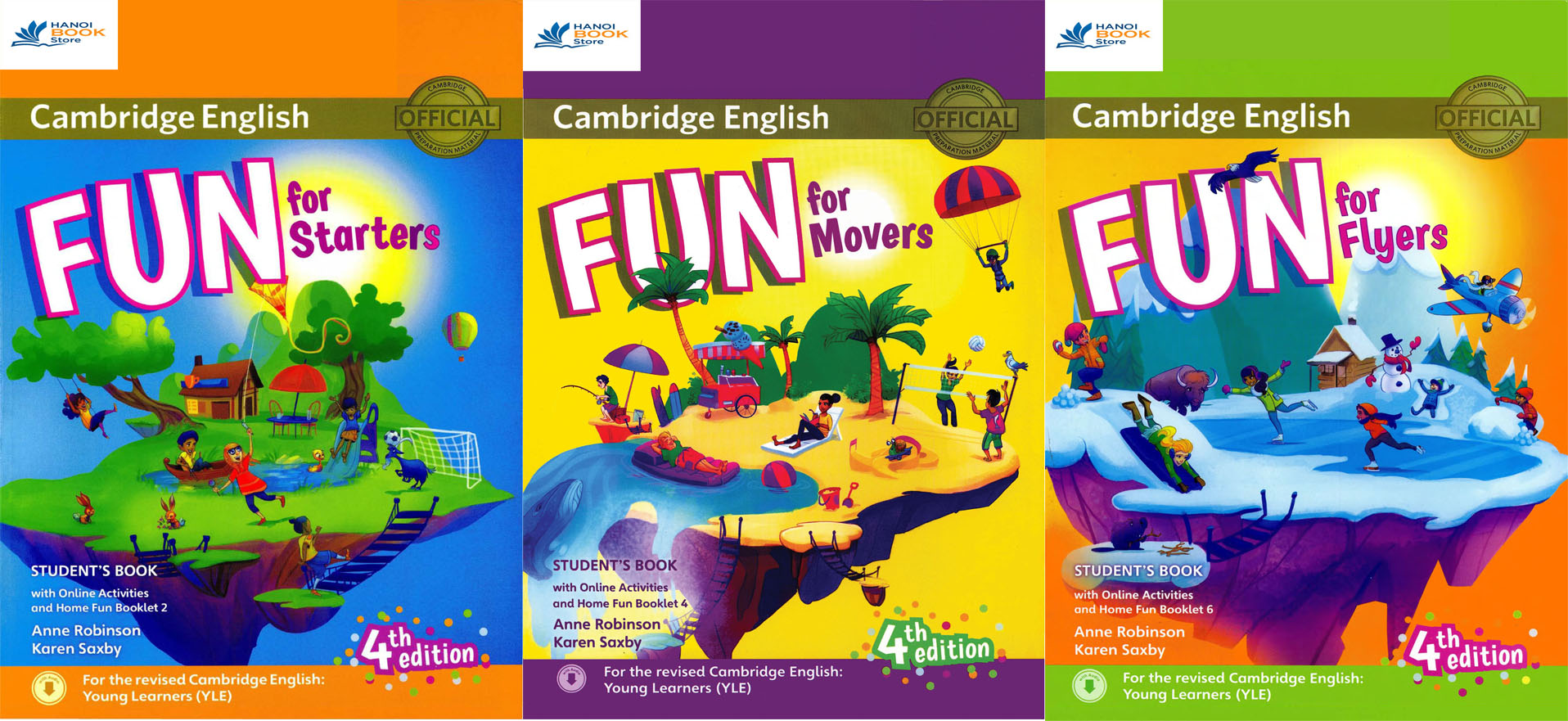 Sách Fun For Flyers, Movers, Starters Student's Book (sách màu)