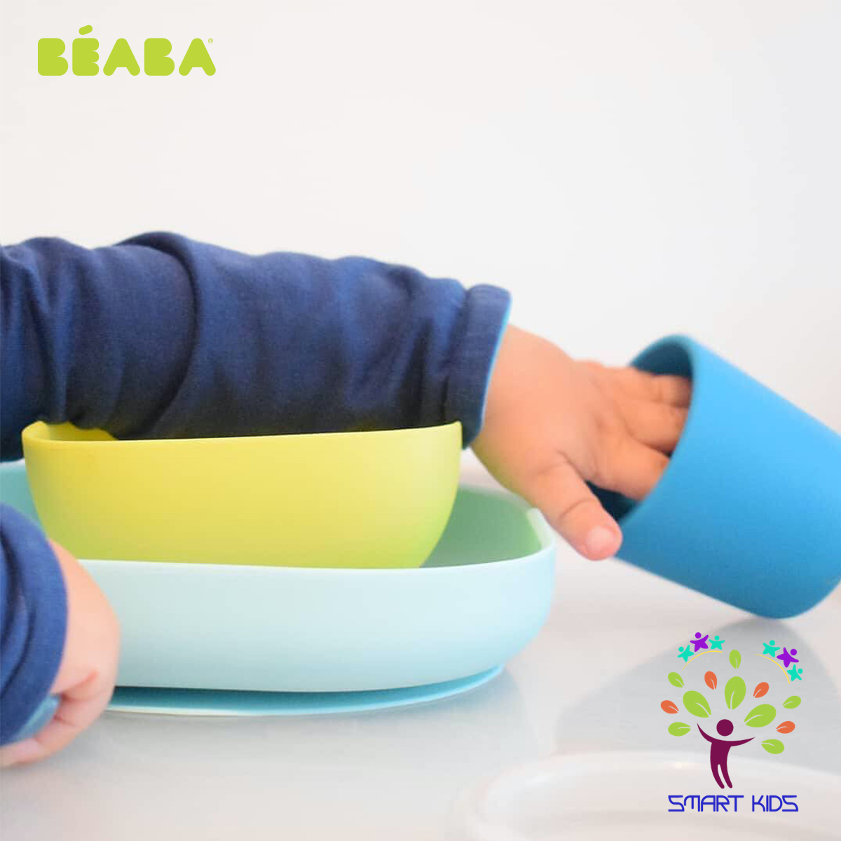 Bộ Ăn Dặm Silicone Đế Hít Không Đổ Beaba