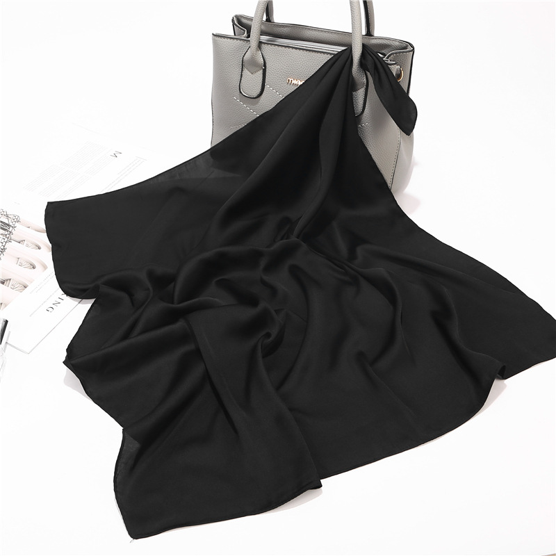 Khăn Lụa Vuông ( Khăn Turban) Cao Cấp Trơn Chất Liệu Lụa Chiffon 70x70cm - Mã KL039