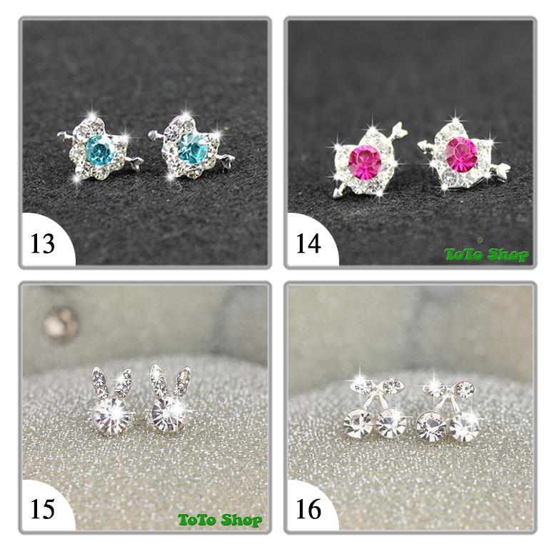 [01 đôi tùy chọn mẫu] Bông tai phong cách Hàn Quốc siêu dễ thương BSTKNu - [ToToShop]