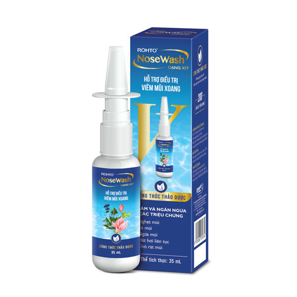 HCMXịt hỗ trợ điều trị viêm mũi xoang Rohto Nose wash 35ml