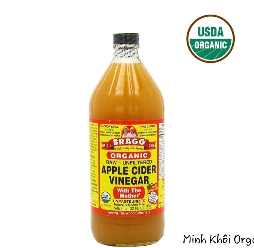 Giấm táo hữu cơ Bragg 946ml [NK Mỹ- Date 09/2026]
