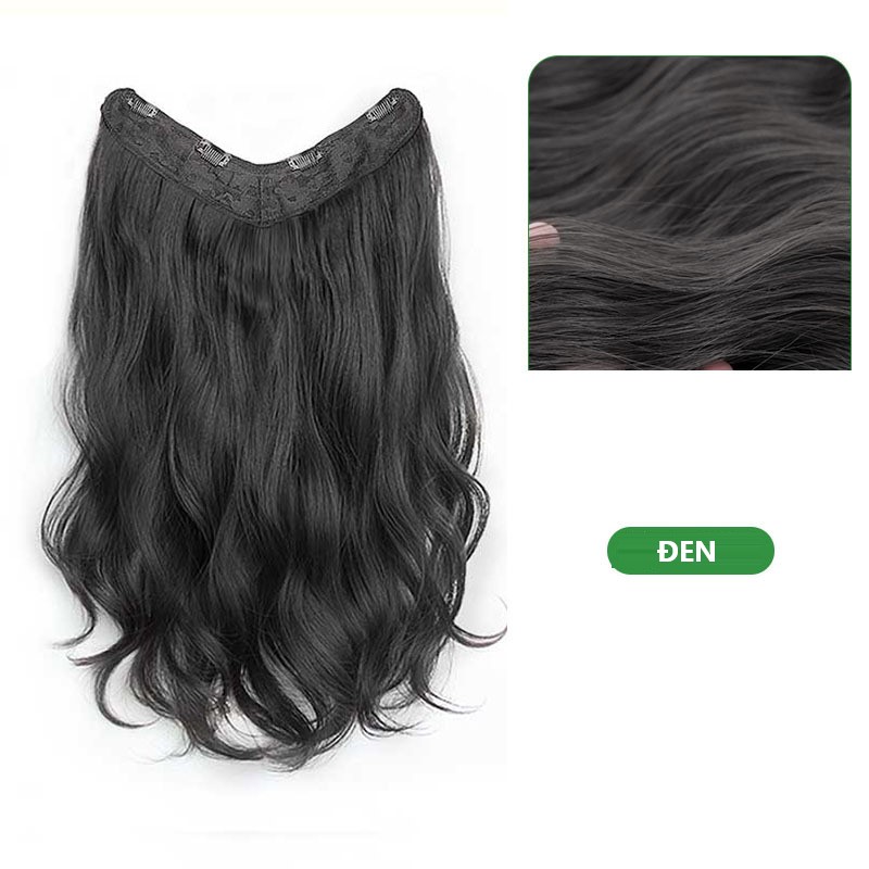 Tóc giả kẹp dải_ tóc kẹp u xoăn sóng_tóc độn phồng cho tóc thưa mỏng siêu hot