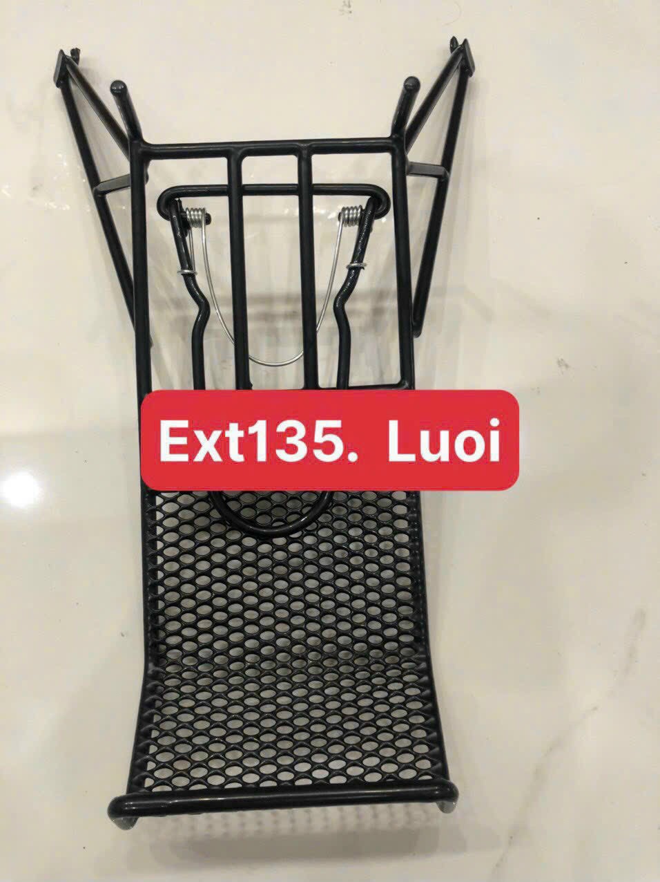 Baga giữa lưới đen có nắp bật loxo cho xe ex 135, ex 2010, baga đen có loxo